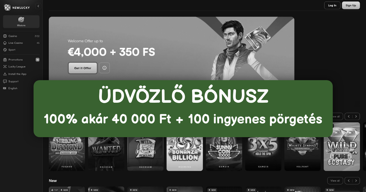 NewLucky Casino - Legjobb Online Nyerőgépek