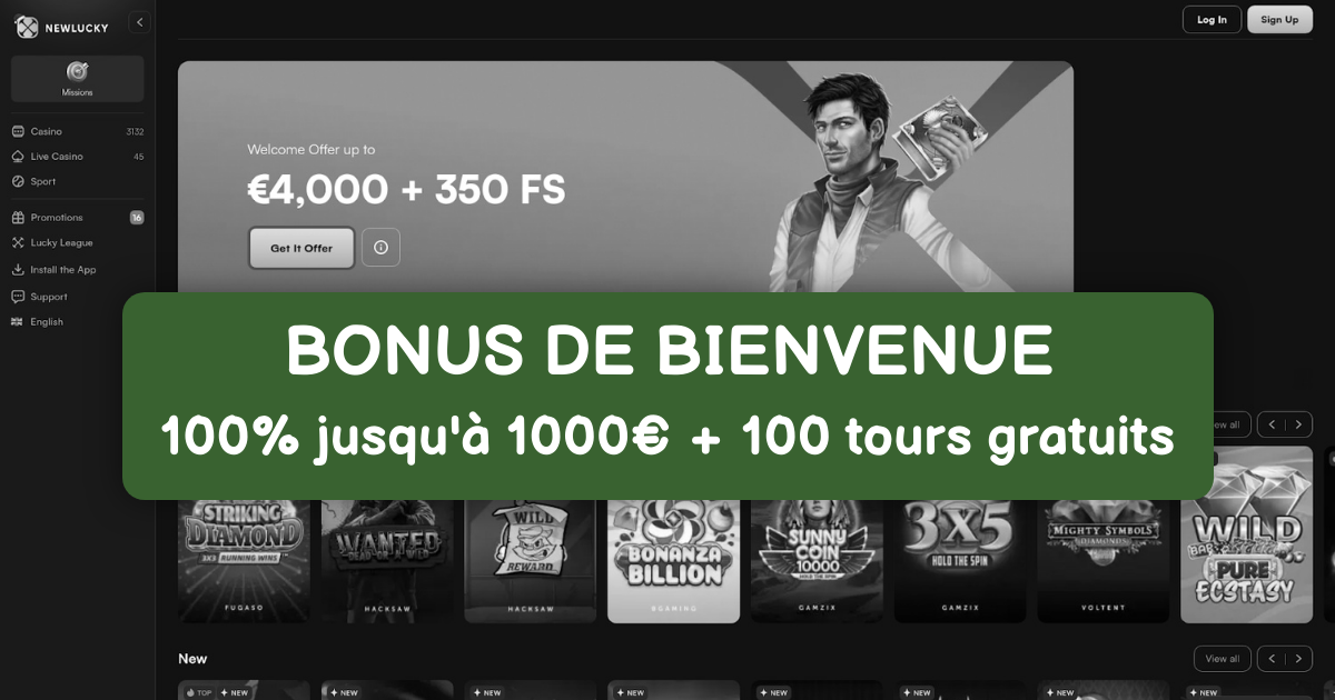 NewLucky Casino - Meilleures Machines à Sous